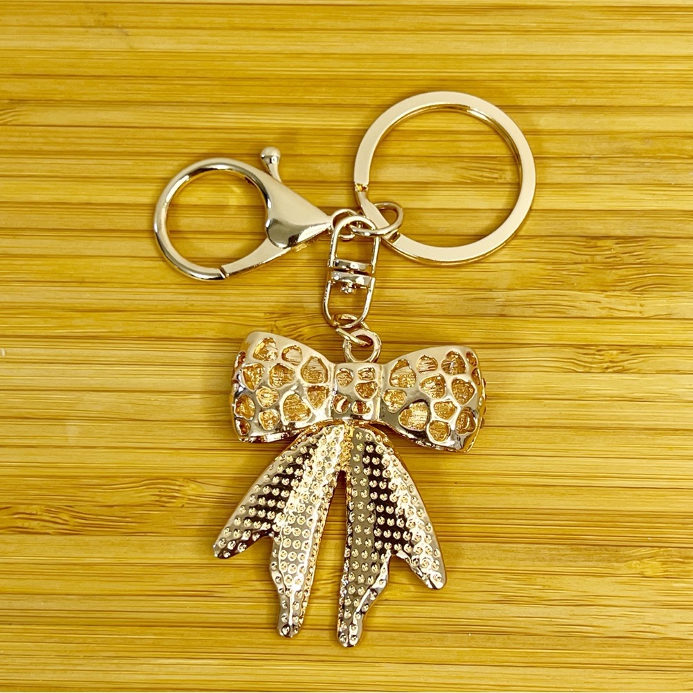 Glamorous Rhinestone Bow Keychain | Elegant Bling Accessory - Picture 6 of 8